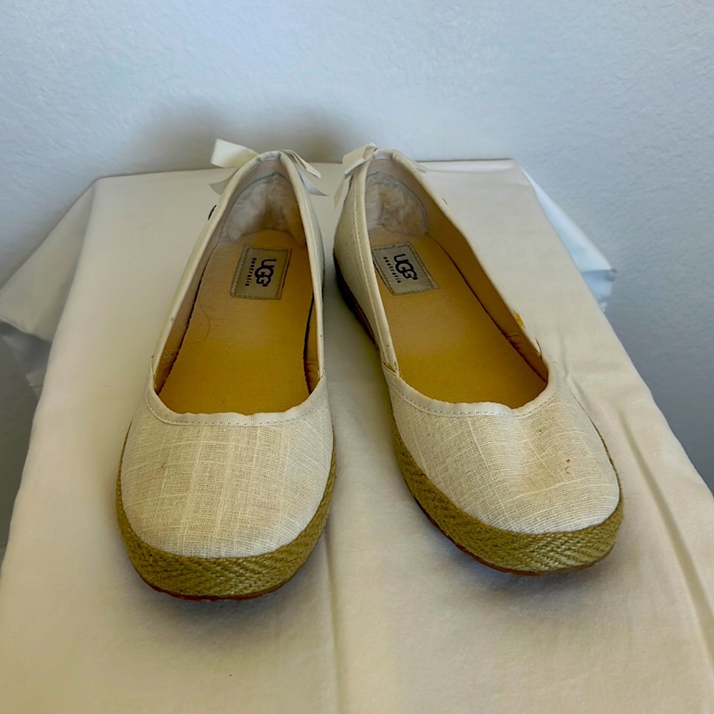 Ugg linen flats- brand new, never worn